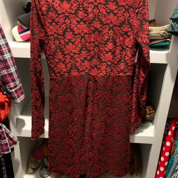 Velvet Red Dress - Picture 3 of 3